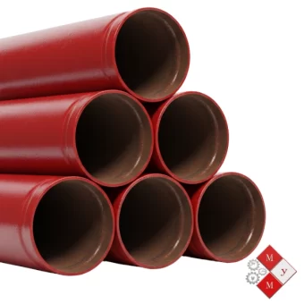 Tuberia-Acero-al-Carbon-Roja-Ranurada-ASTM-A53