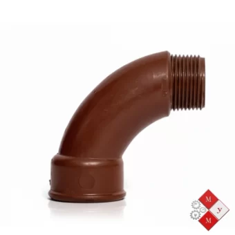 Curva M x H 90° polipropileno roscar para sistemas hidráulicos e industriales.