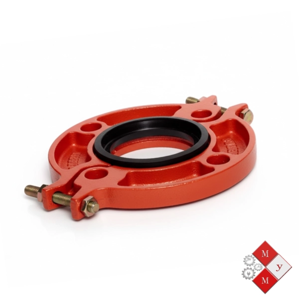 Flanche ranurada UL/FM para sistemas de red contra incendio certificados.